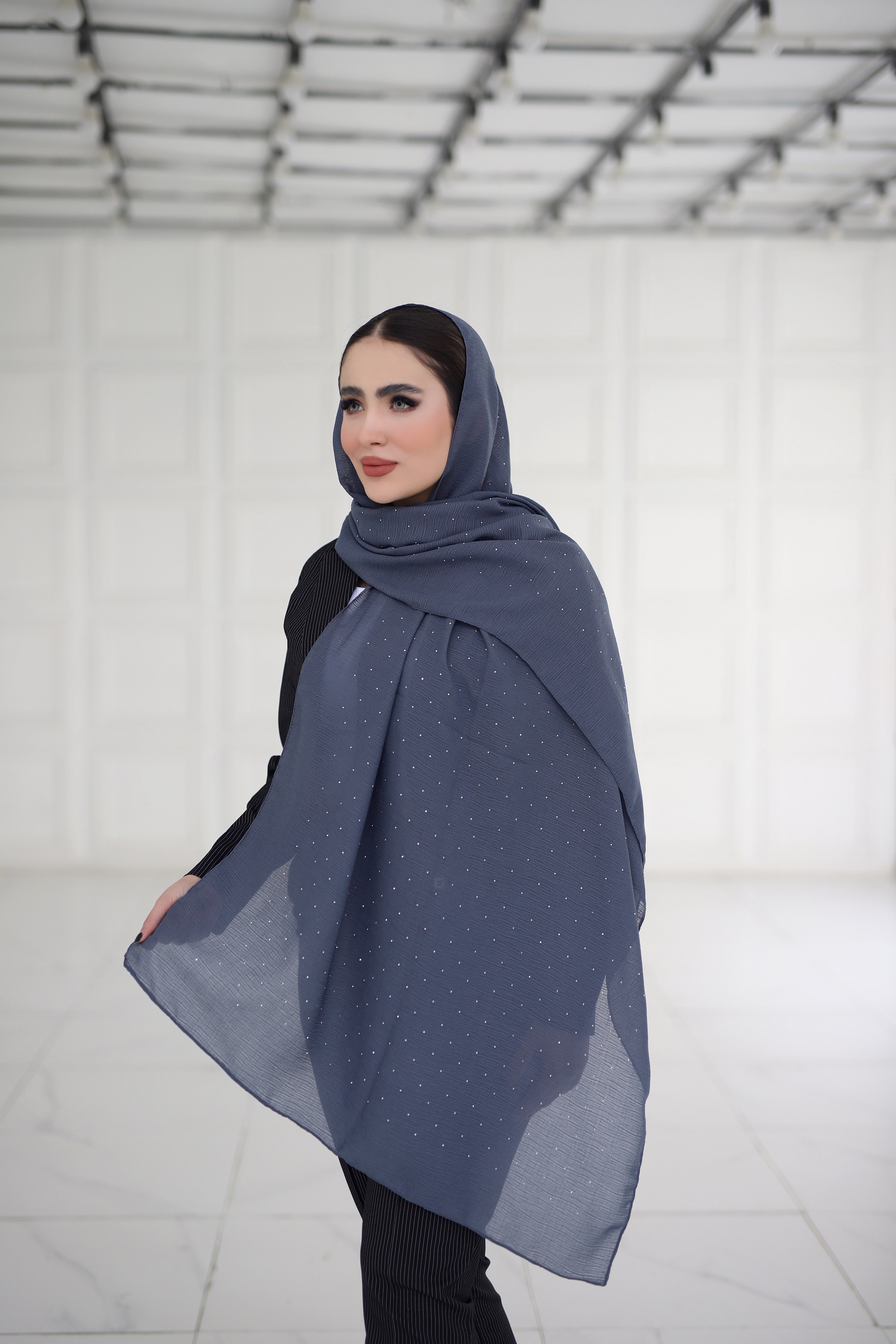 شال درختی نگینی بسته8رنگی کد sm41 (عمده)
