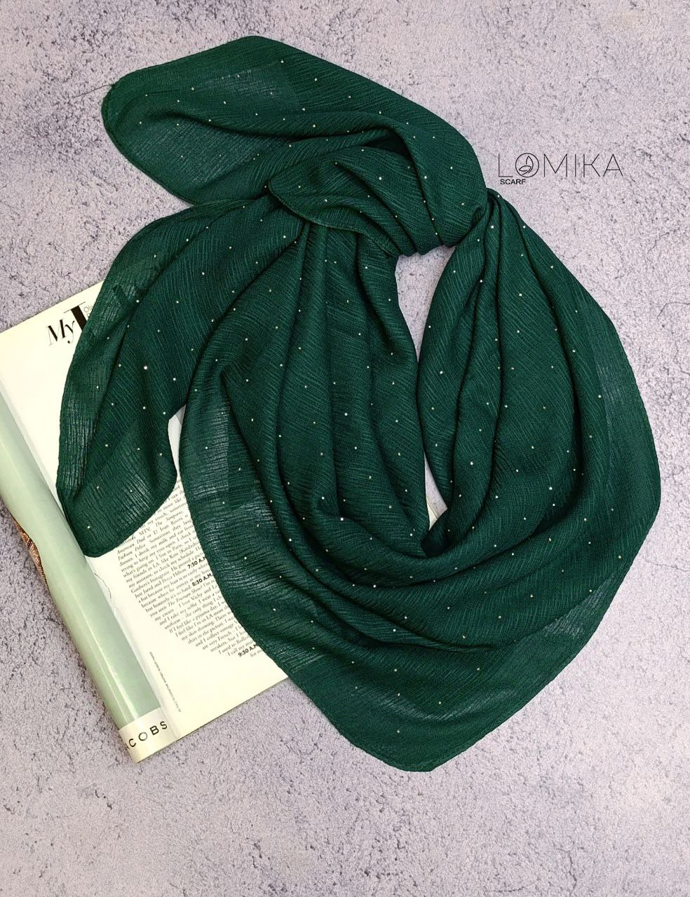 روسری درختی نگینی بسته6رنگی کد rm15 (عمده)
