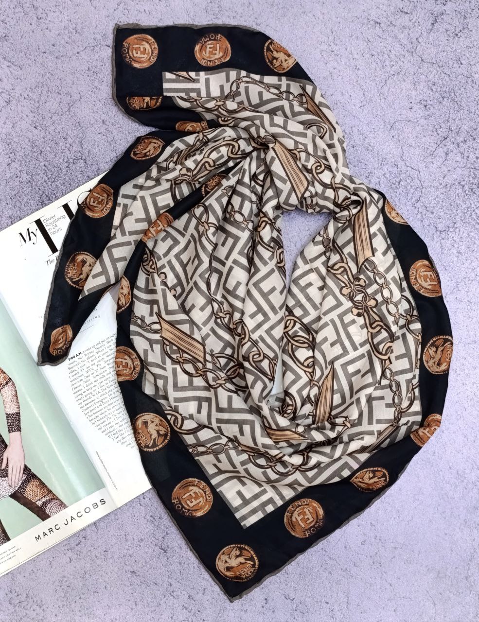 روسری حریر دستدوز بسته8رنگی کد r69 (عمده)
