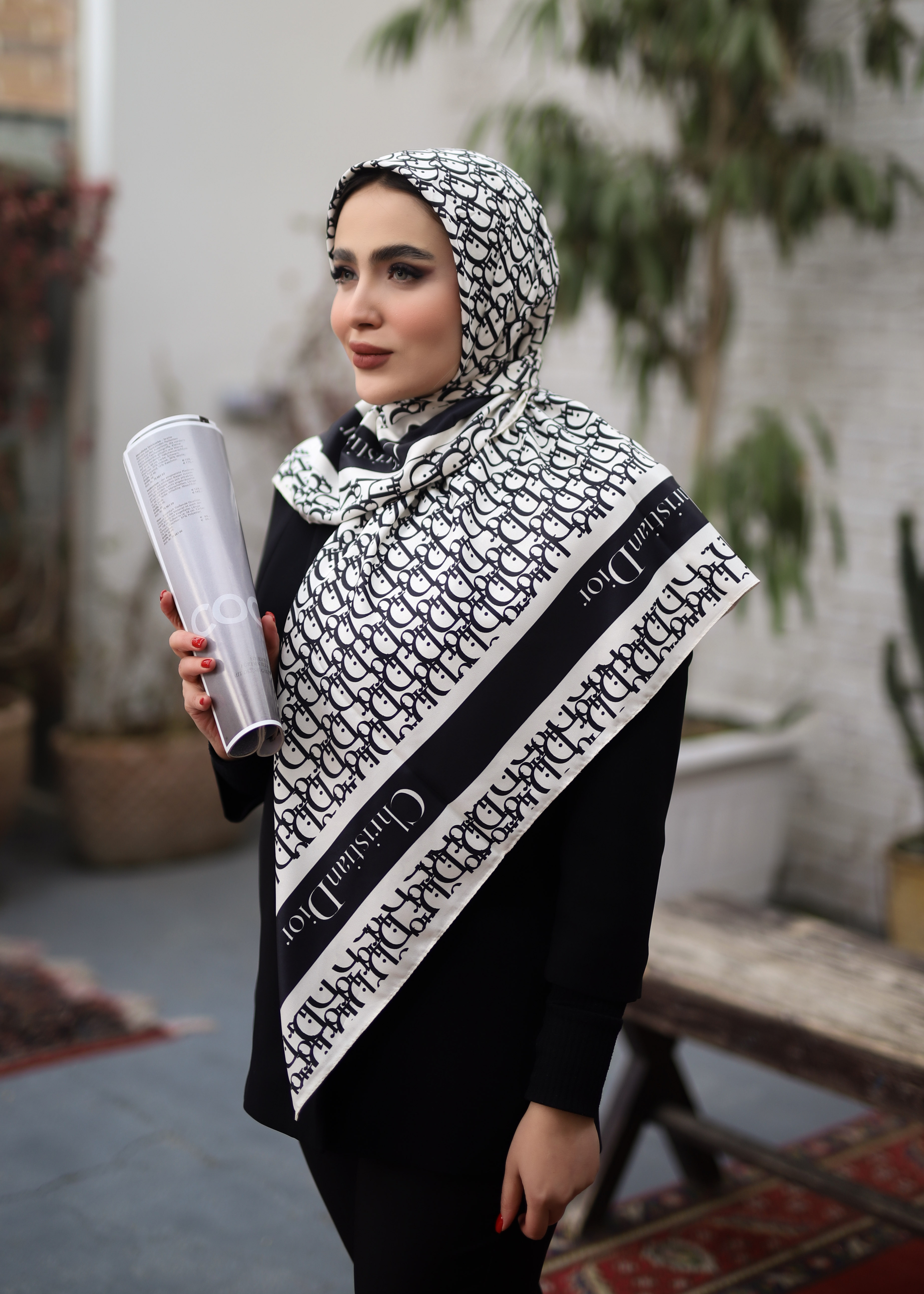 روسری ابریشم توییل دیور بسته6رنگی کد r74 (عمده)
