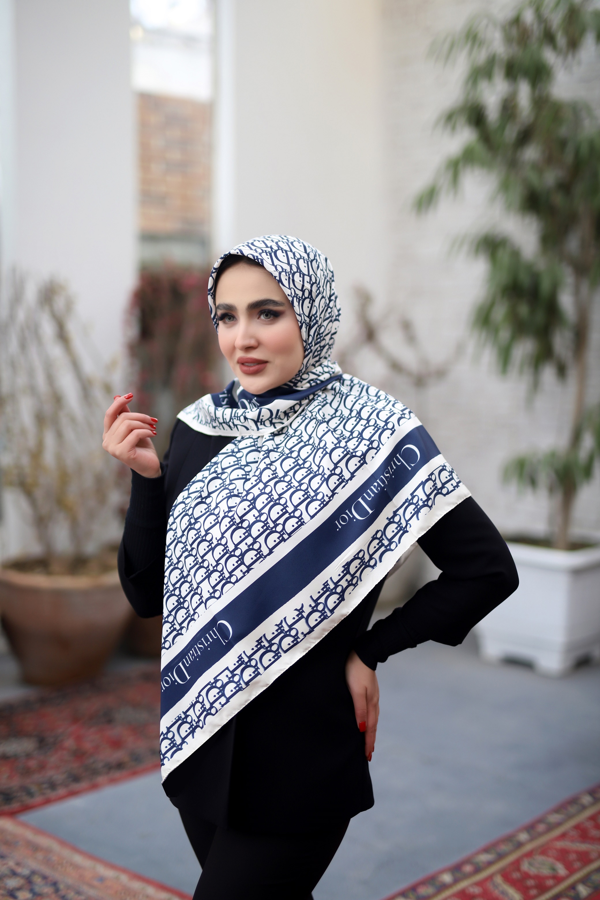 روسری ابریشم توییل دیور بسته6رنگی کد r74 (عمده)
