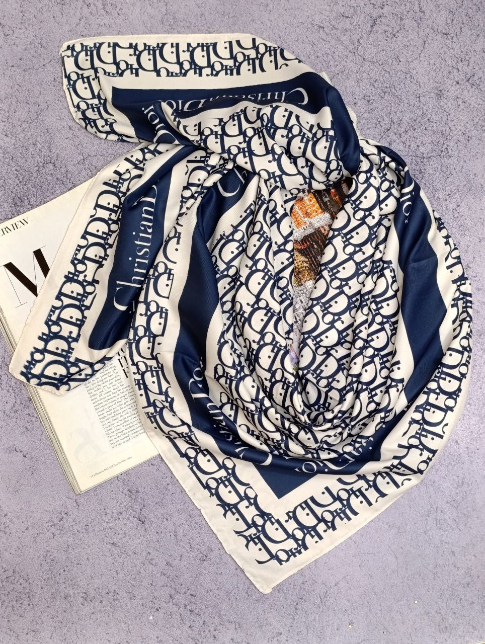 روسری ابریشم توییل دیور بسته6رنگی کد r74 (عمده)
