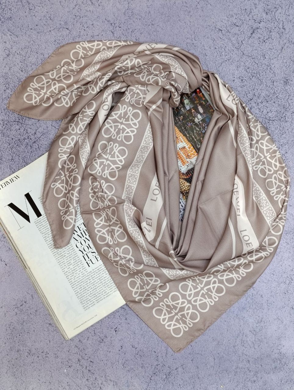 روسری ابریشم توییل پک کرم روشن بسته6طرحی کد r75 (عمده)
