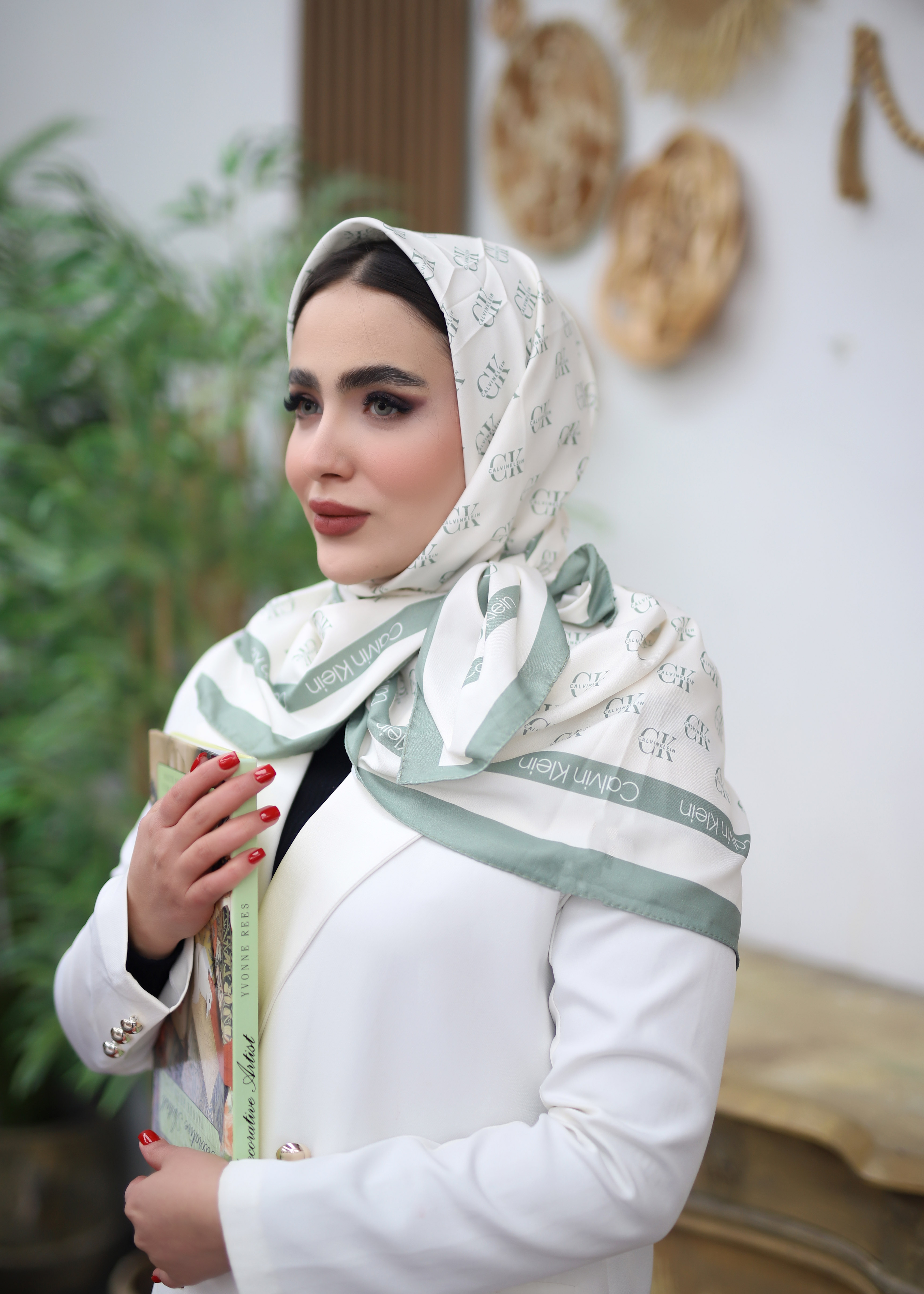 روسری ابریشم توییل پک سبز پاستیلی بسته6طرحی کد r76 (عمده)
