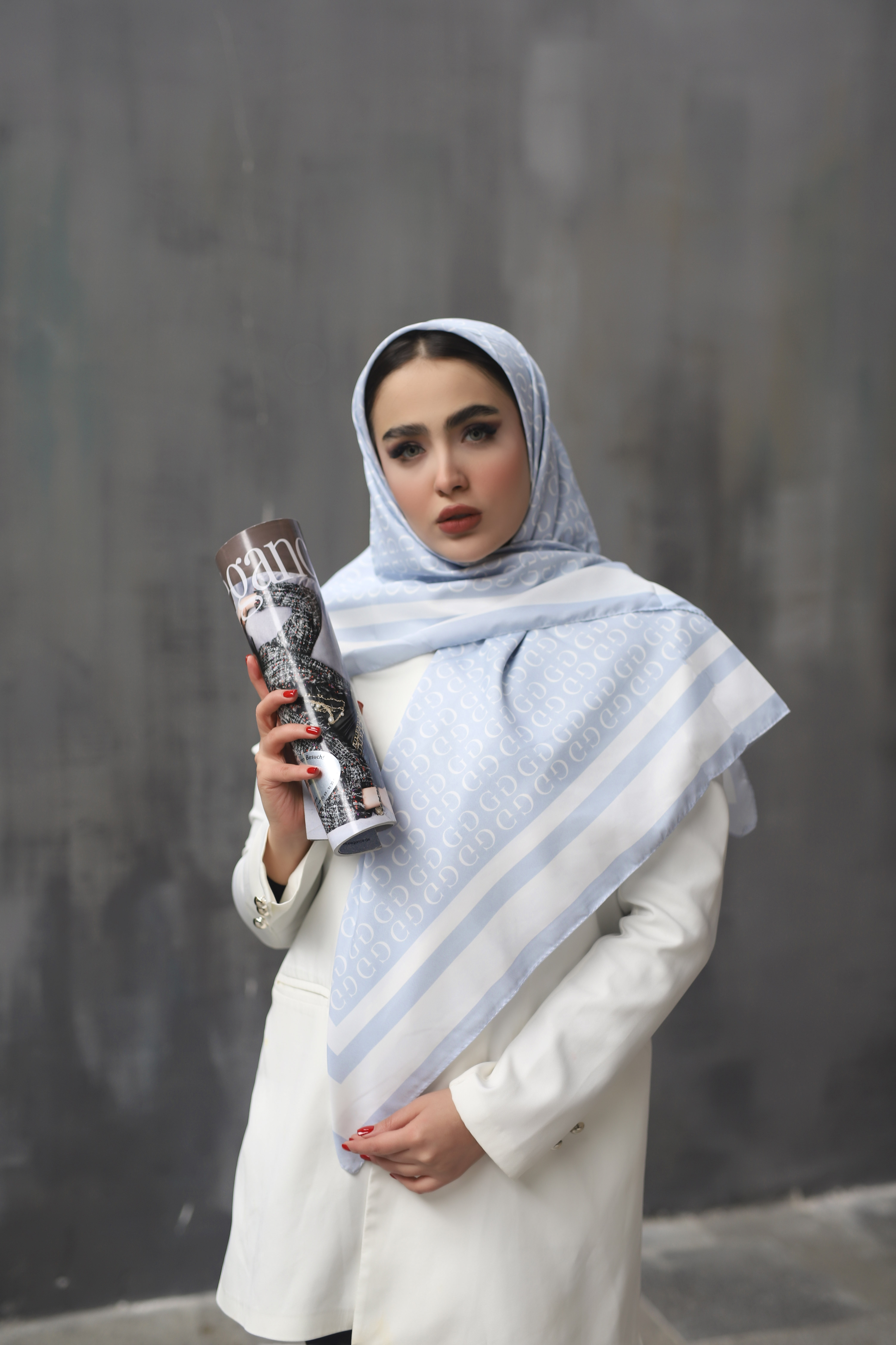 روسری ابریشم توییل پک ابی روشن بسته6طرحی کد r77 (عمده)
