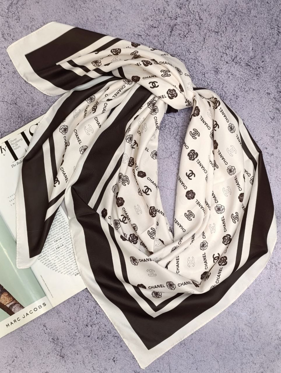 روسری ابریشم توییل پک موکا رنگ سال بسته6طرحی کد r80 (عمده)
