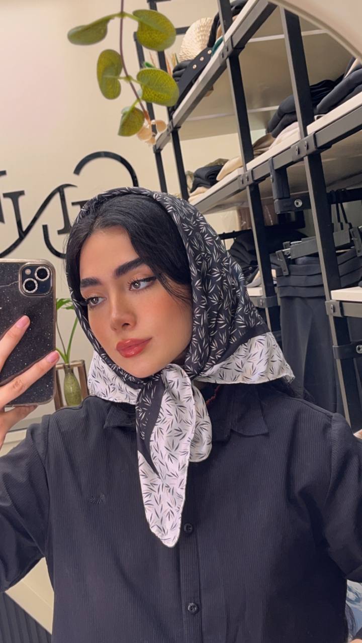 مینی اسکارف پک سفید مشکی بسته10طرحی کد mt28 (عمده)
