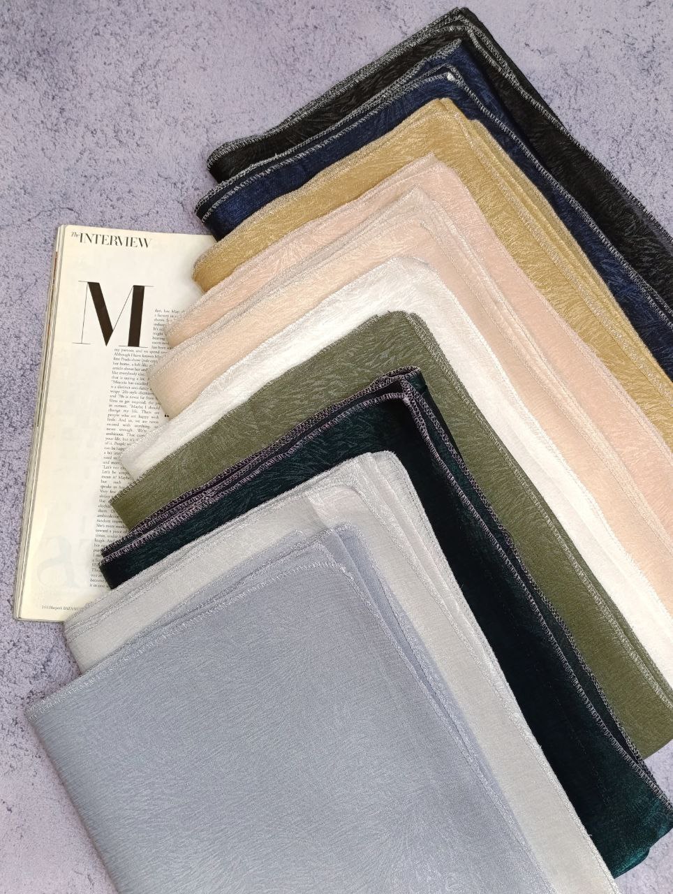 شال ژان ژان داغی بسته10رنگی کد sm44 (عمده)
