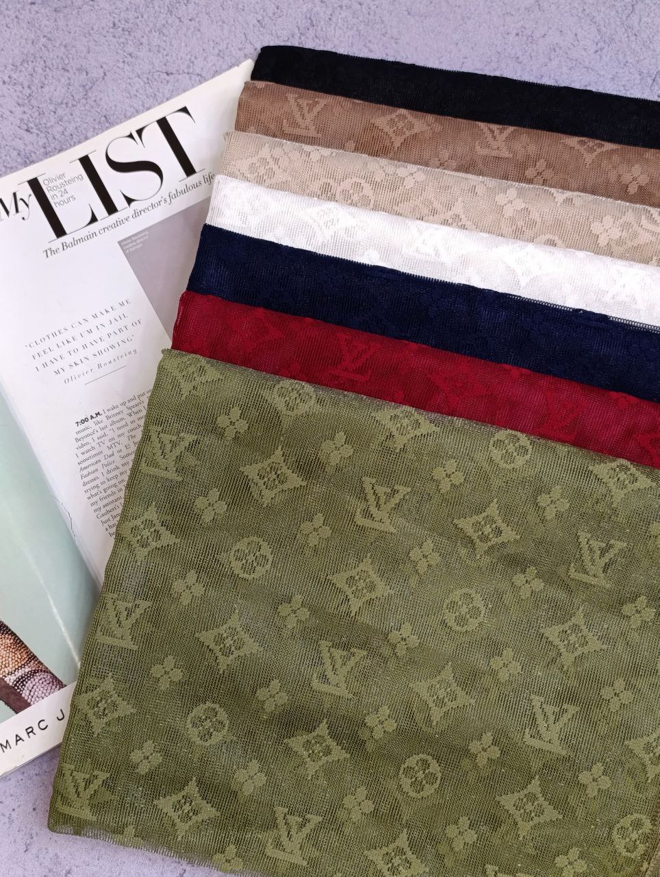 شال توری لویی ویتون بسته 7رنگی کد sm47 (عمده)
