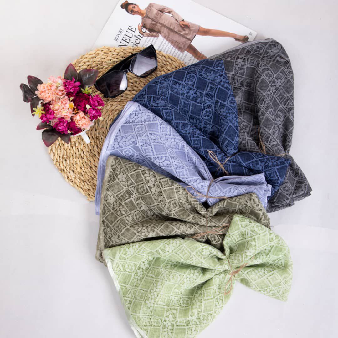 شال توری وارداتی بسته10رنگی کد sm50 (عمده)
