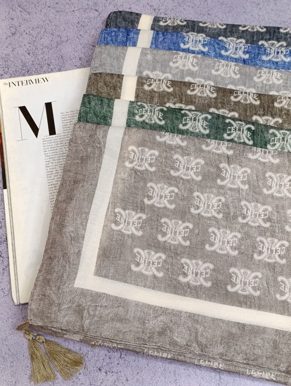 شال چاپی بسته6رنگی کد sh51 (عمده)
