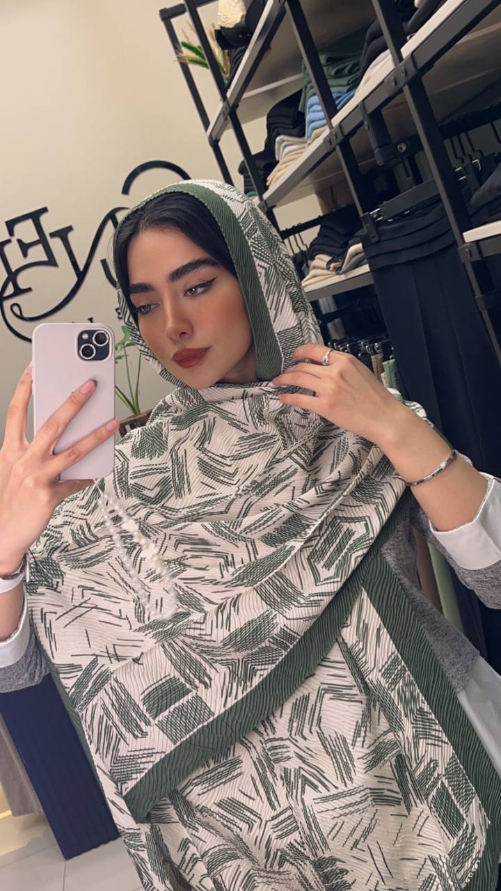 شال پلیسه پک سبز بسته8طرحی کد sp43 (عمده)
