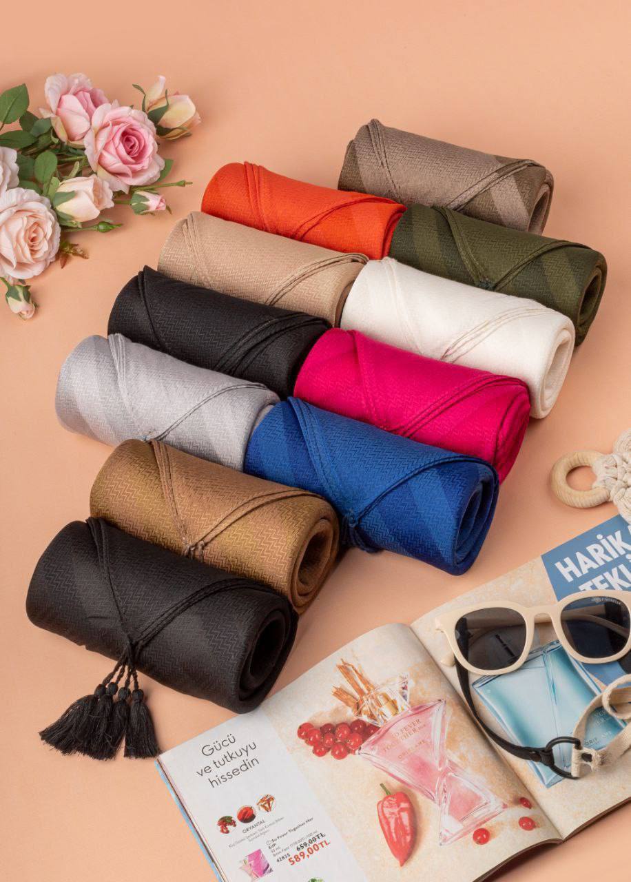 شال دستک شیشه ای بسته11رنگی کد sa16 (عمده)
