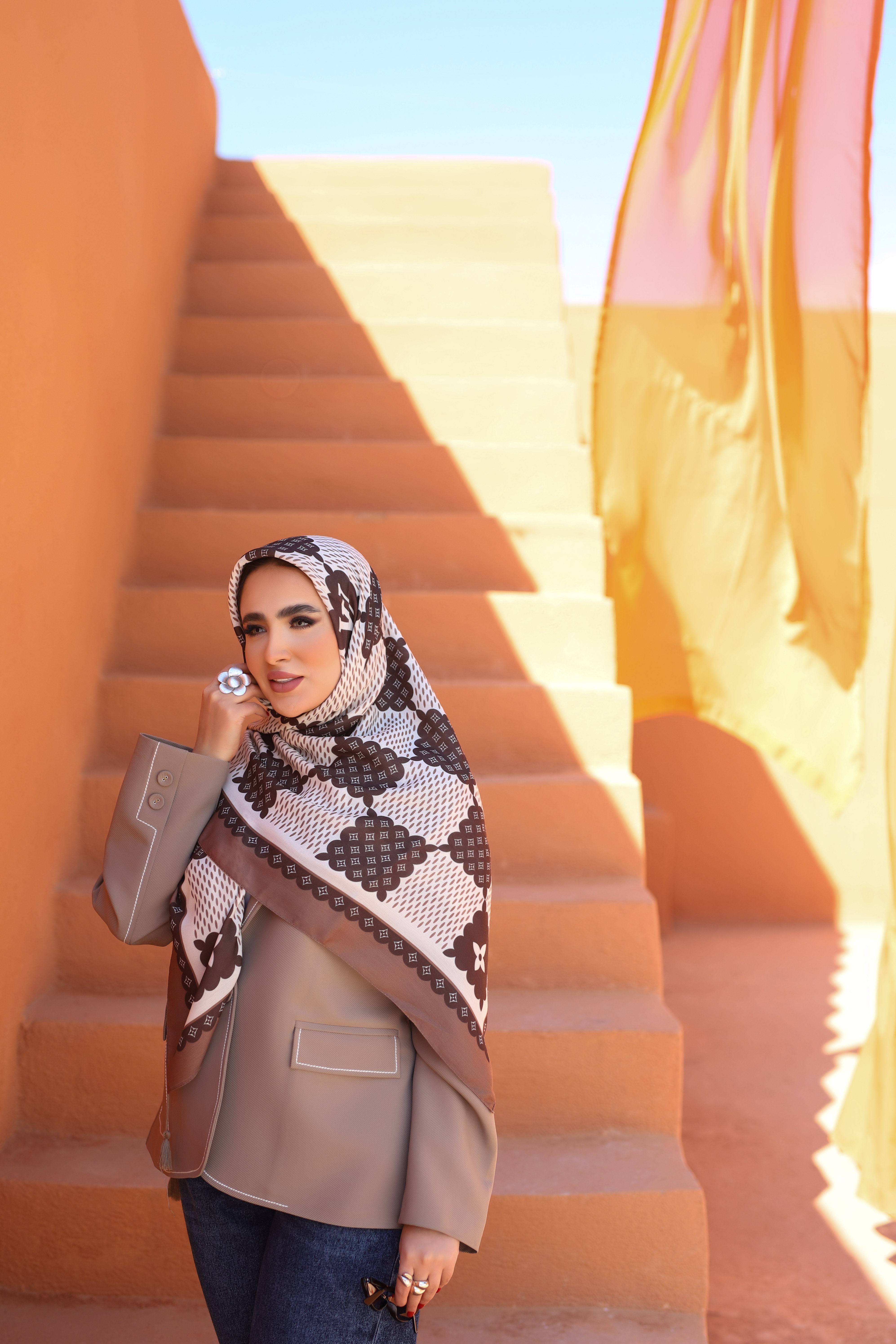 روسری نخی بسته6رنگی کد r86 (عمده)
