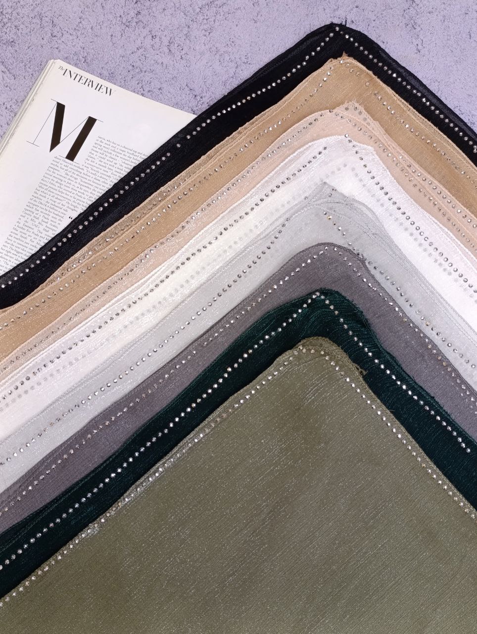 شال ژان ژان دورنگین بسته8رنگی کد sm54 (عمده)
