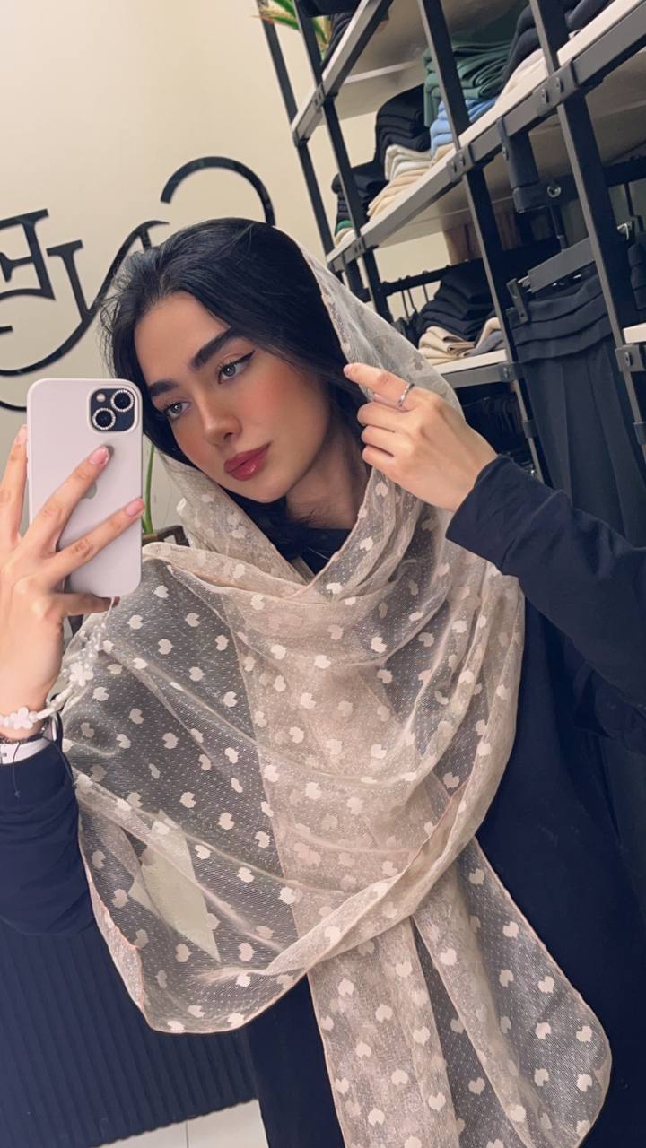 شال توری قلبی بسته10رنگی کد sm55 (عمده)
