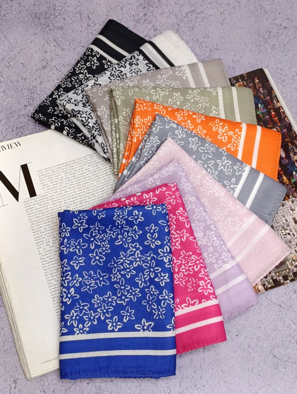 مینی اسکارف بسته10رنگی کد mt30 (عمده)
