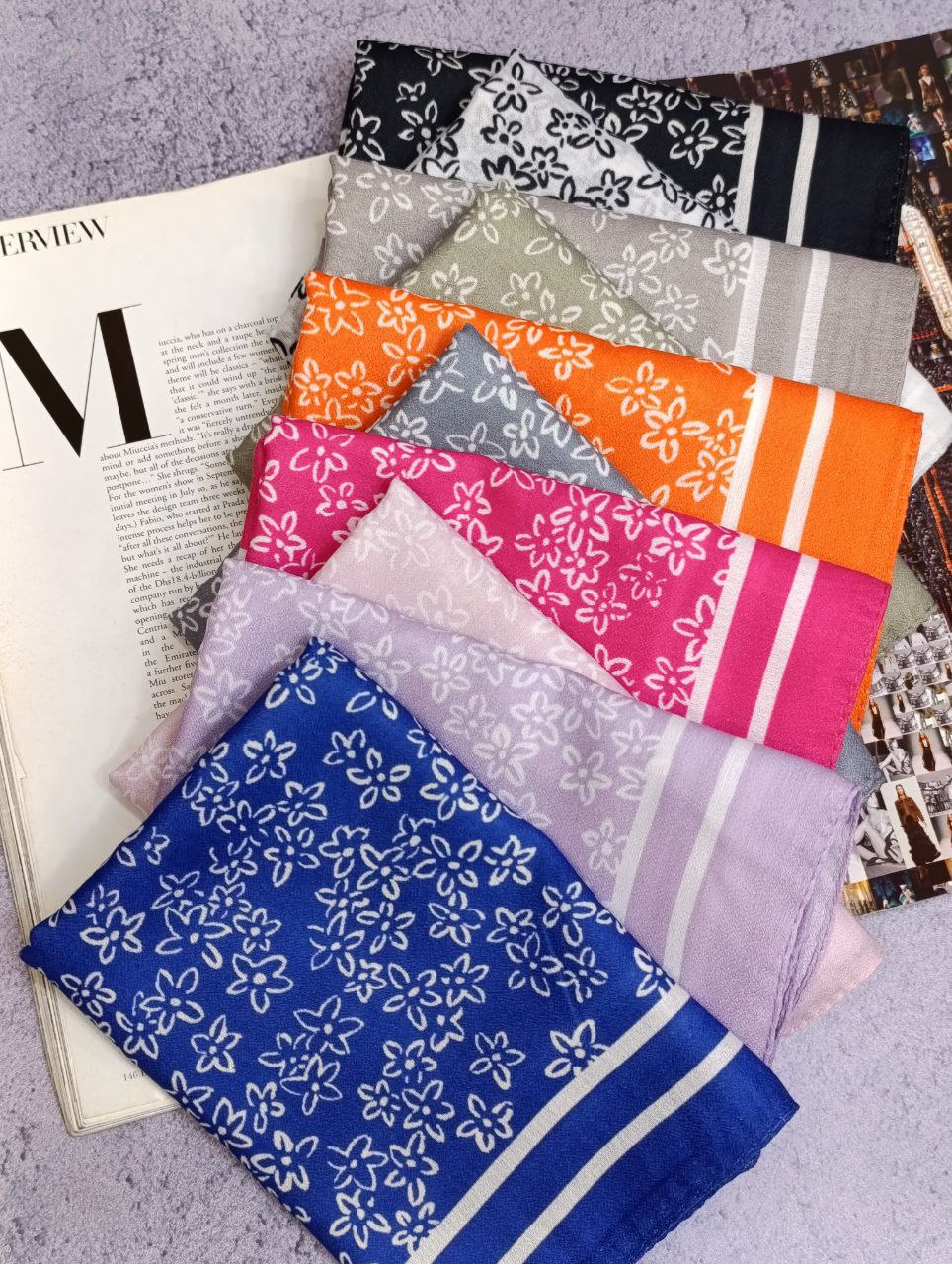 مینی اسکارف بسته10رنگی کد mt30 (عمده)
