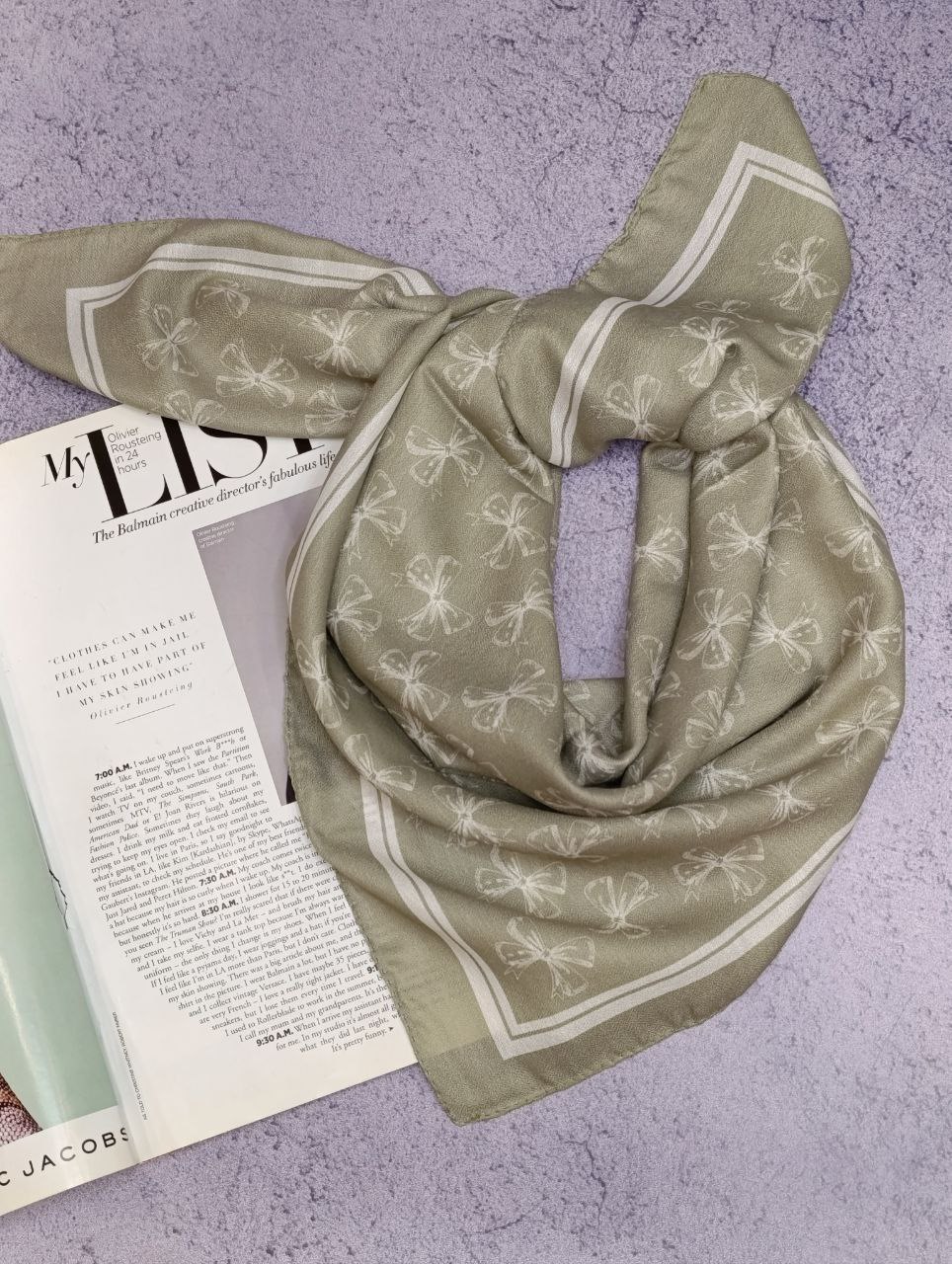 مینی اسکارف پک سبز بسته10طرحی کد mt36 (عمده)
