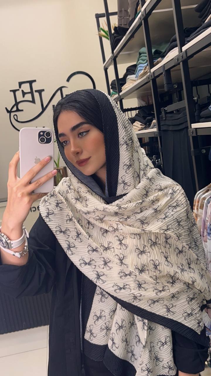 شال پلیسه طرح پاپیون بسته10رنگی کد sp49 (عمده)
