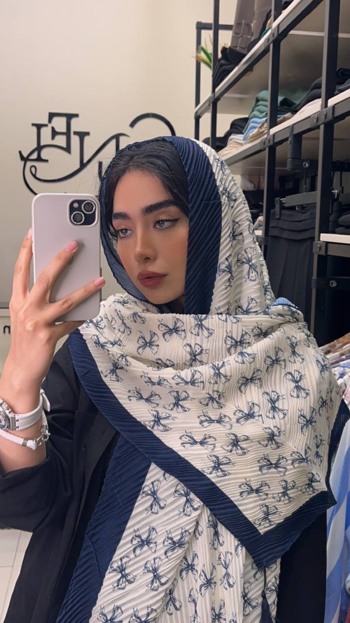 شال پلیسه طرح پاپیون بسته10رنگی کد sp49 (عمده)
