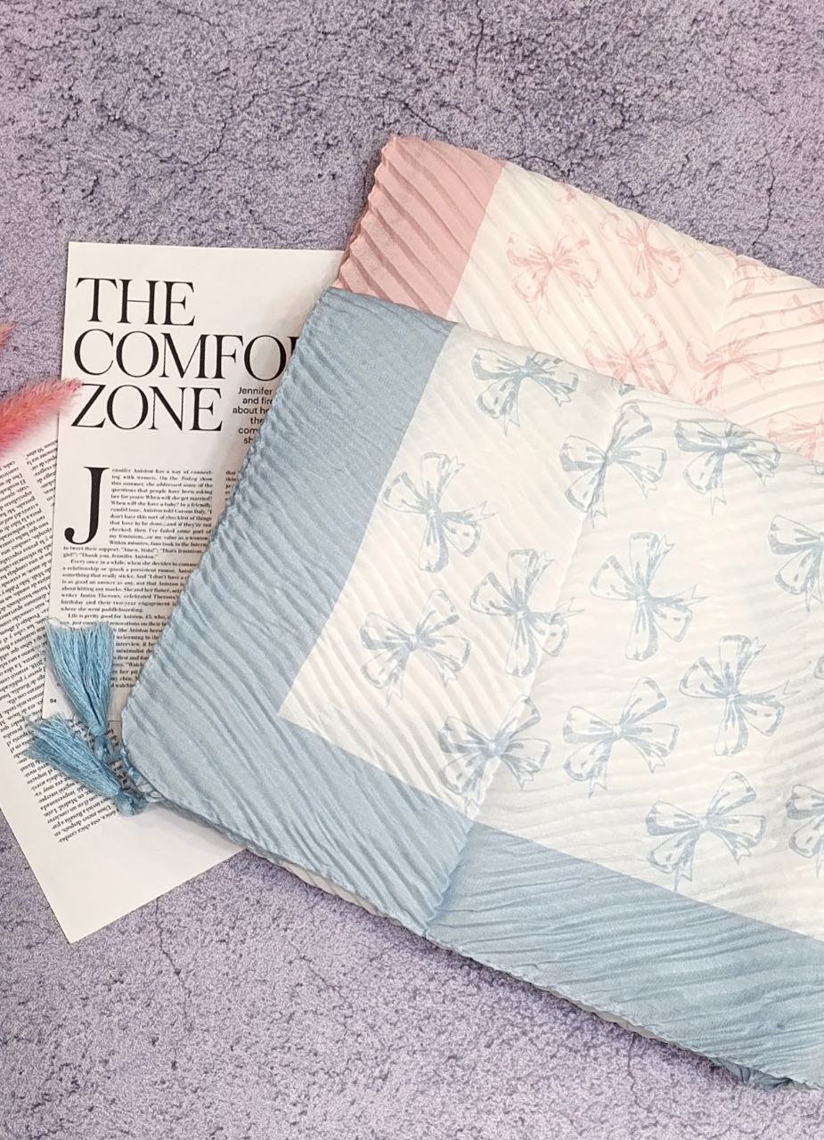 شال پلیسه طرح پاپیون بسته10رنگی کد sp49 (عمده)
