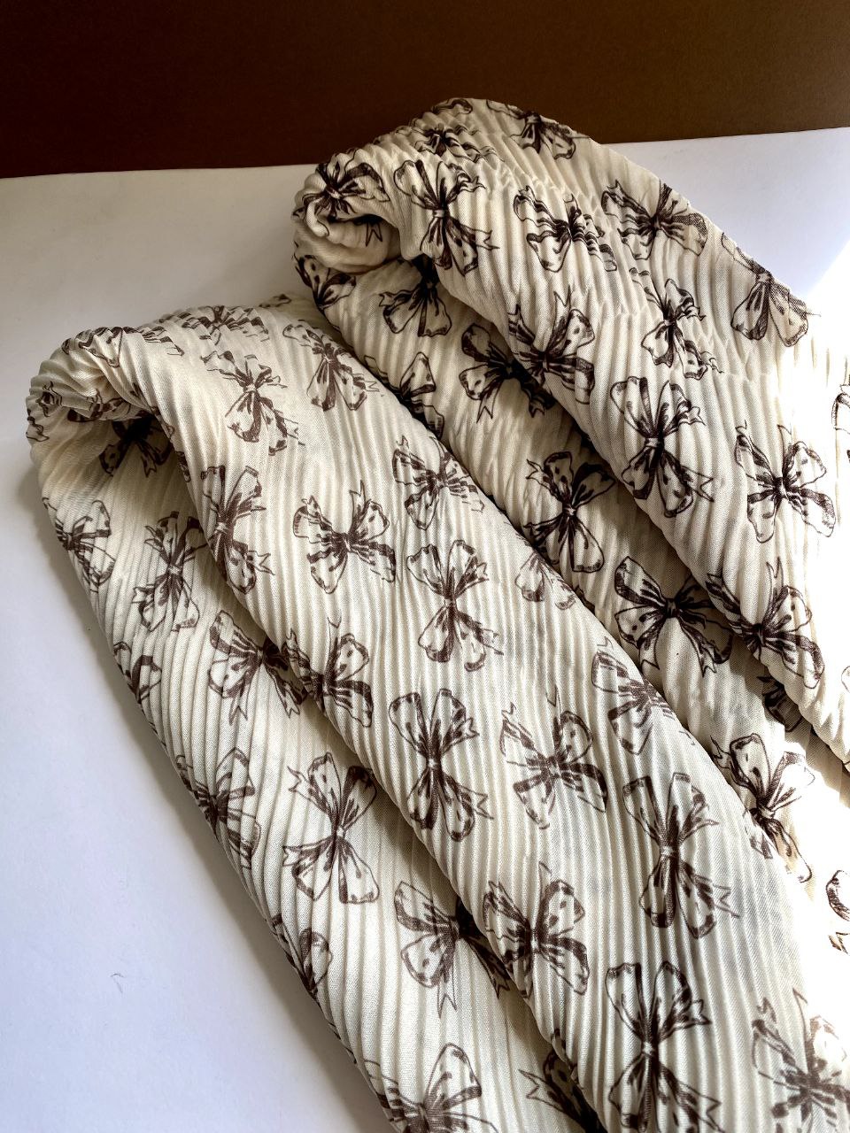 شال پلیسه طرح پاپیون بسته10رنگی کد sp49 (عمده)
