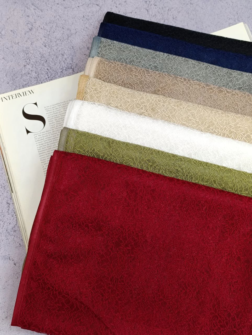 شال توری دورگان بسته8رنگی کد sm61 (عمده)
