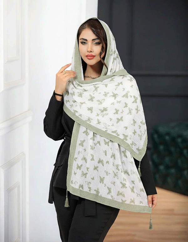 شال پلیسه پک سبز بسته6طرحی کد sp50 (عمده)
