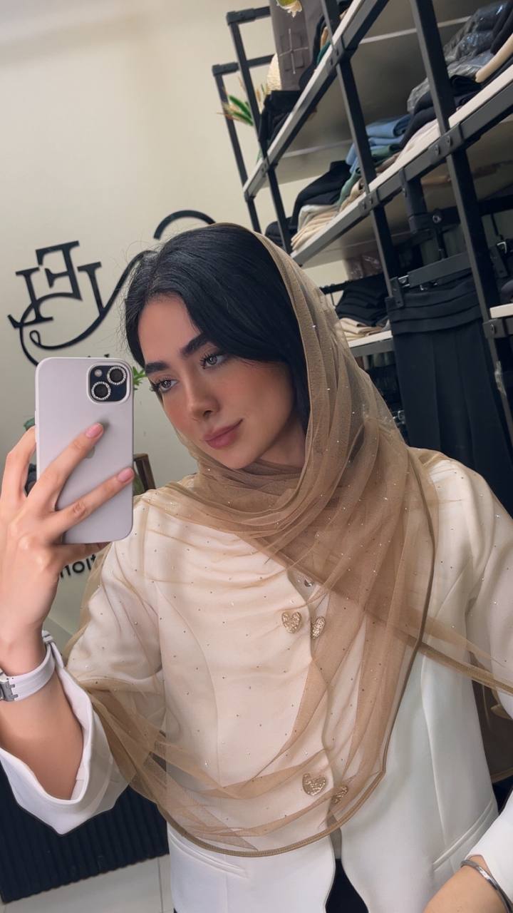 شال توری نگینی بسته12رنگی کد sm63 (عمده)
