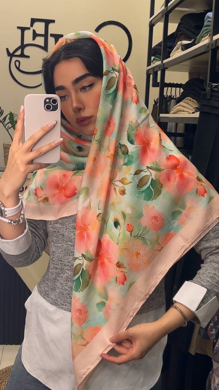 روسری نخی ابرنگی بسته6طرحی کد r90 (عمده)