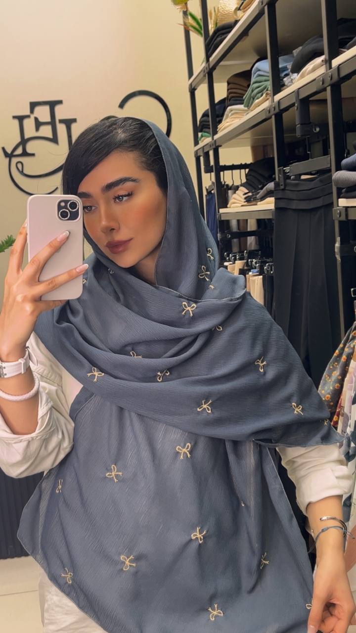 شال درختی گلدوزی پاپیون بسته8رنگی کد sm65 (عمده)
