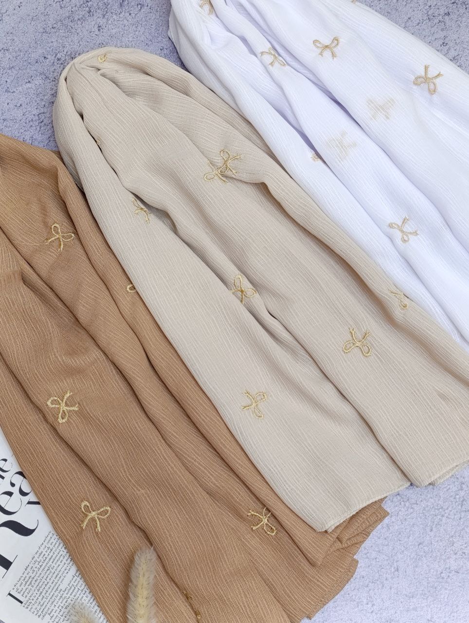 شال درختی گلدوزی پاپیون بسته8رنگی کد sm65 (عمده)
