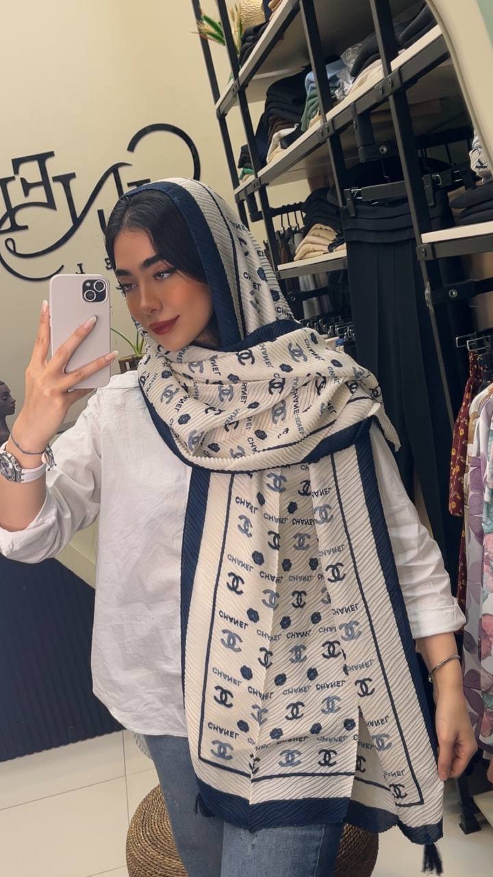 شال پلیسه پک سرمه ای بسته10طرحی کد sp53 (عمده)
