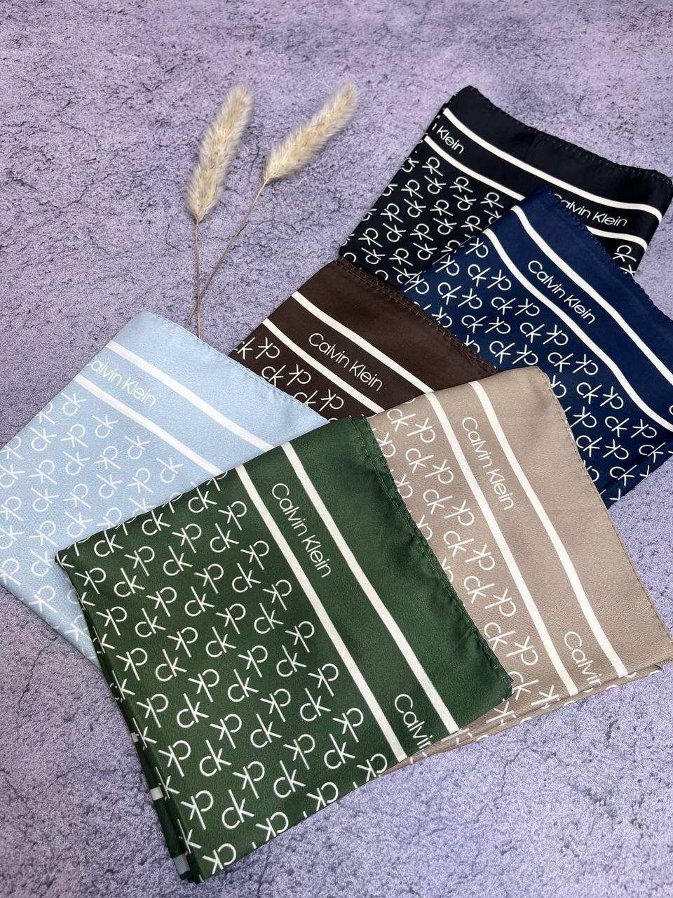 مینی اسکارف ابریشم توییلckبسته6رنگی کد mt39 (عمده)
