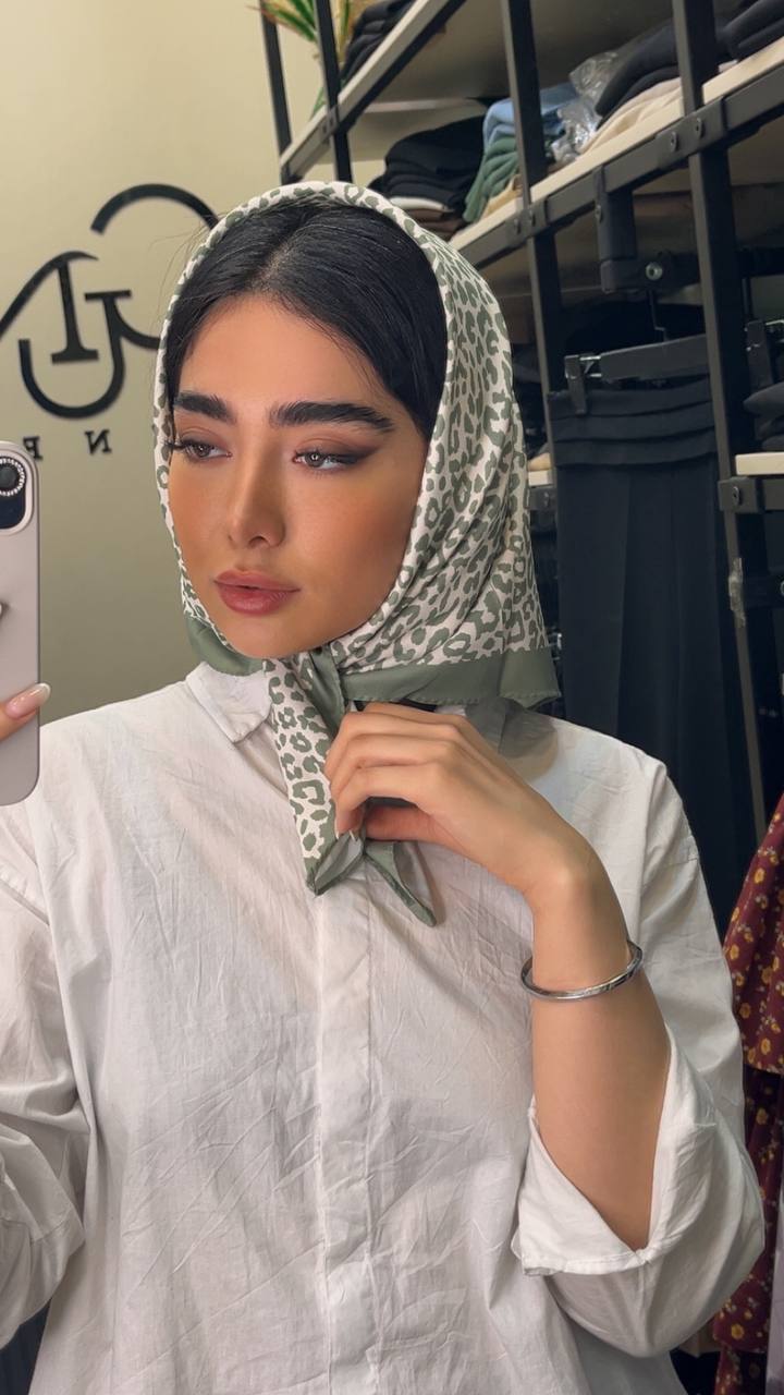 مینی اسکارف ابریشم توییل پک سبزپاستیلی بسته6طرحی کد mt45 (عمده)
