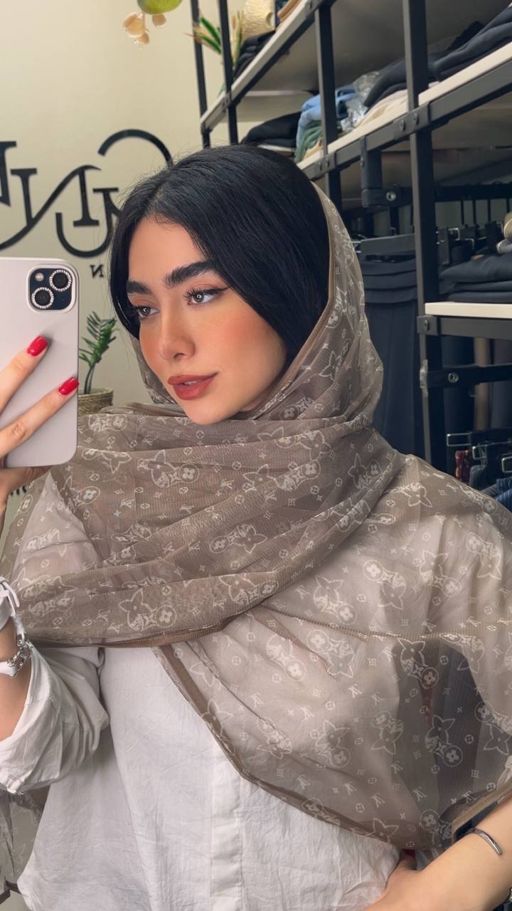 شال توری چاپی پک کرم بسته6طرحی کد sh65 (عمده)
