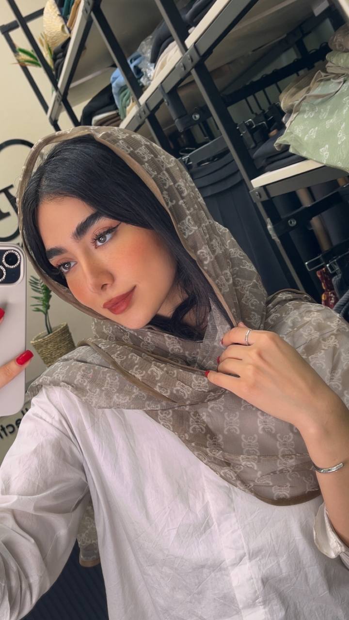 شال توری چاپی پک کرم بسته6طرحی کد sh65 (عمده)
