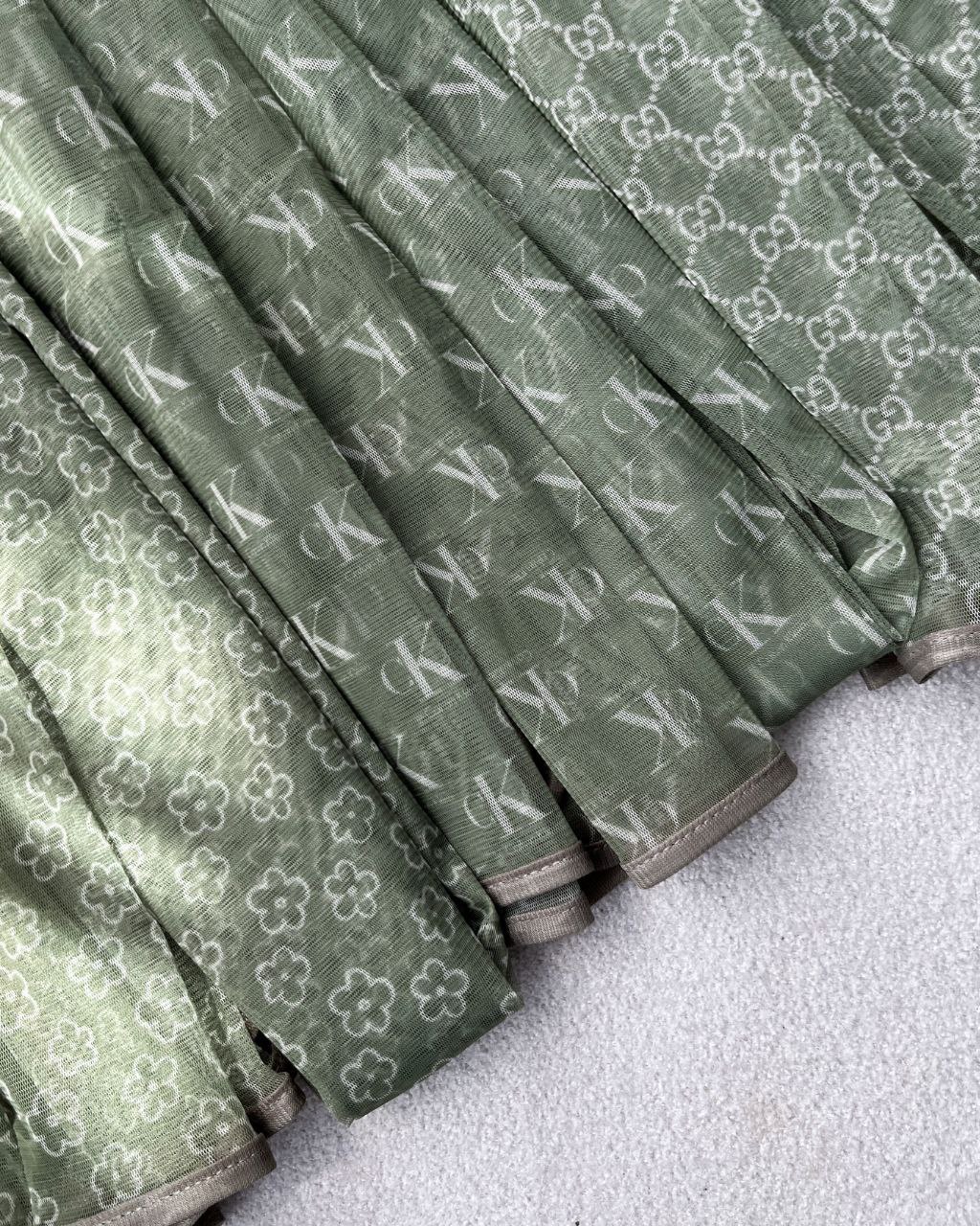 شال توری چاپی پک سبزپاستیلی بسته6طرحی کد sh66 (عمده)
