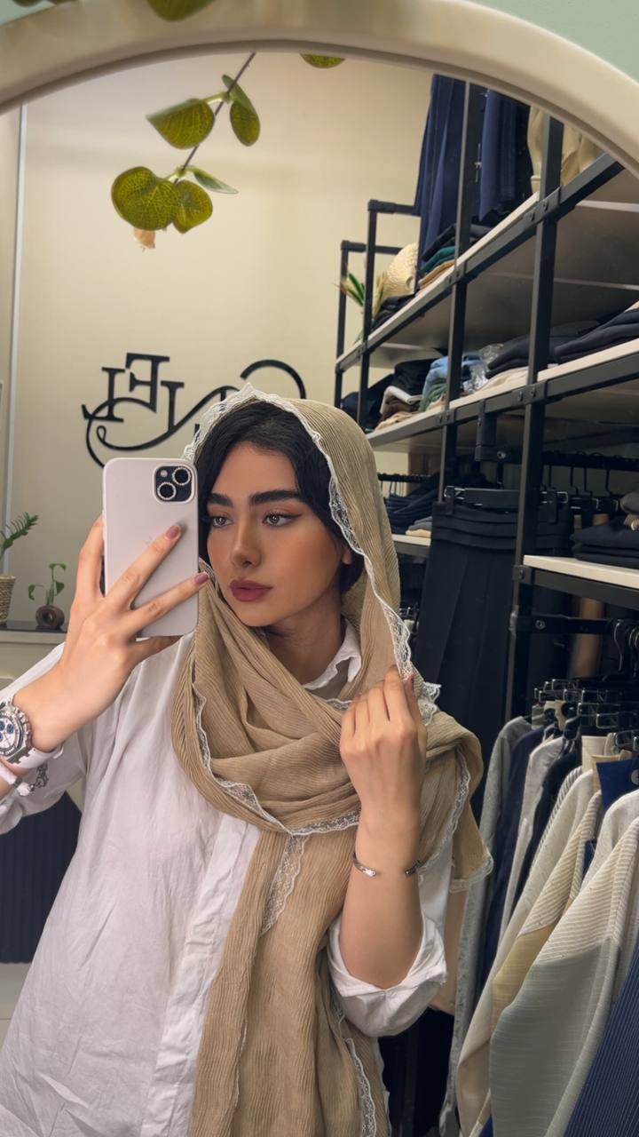 شال پلیسه سنگشور دورنوار پک کرم بسته5طرحی کد sp56 (عمده)
