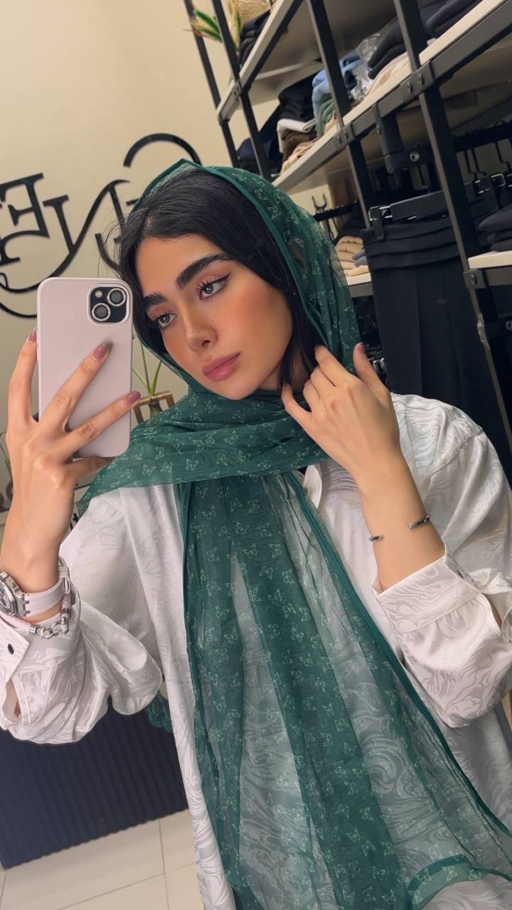 شال توری چاپی پک سبز بسته6طرحی کد sh67 (عمده)
