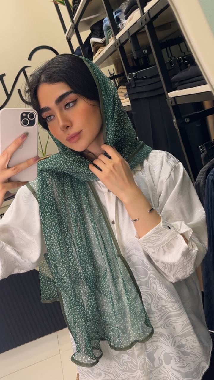 شال توری چاپی پک سبز بسته6طرحی کد sh67 (عمده)
