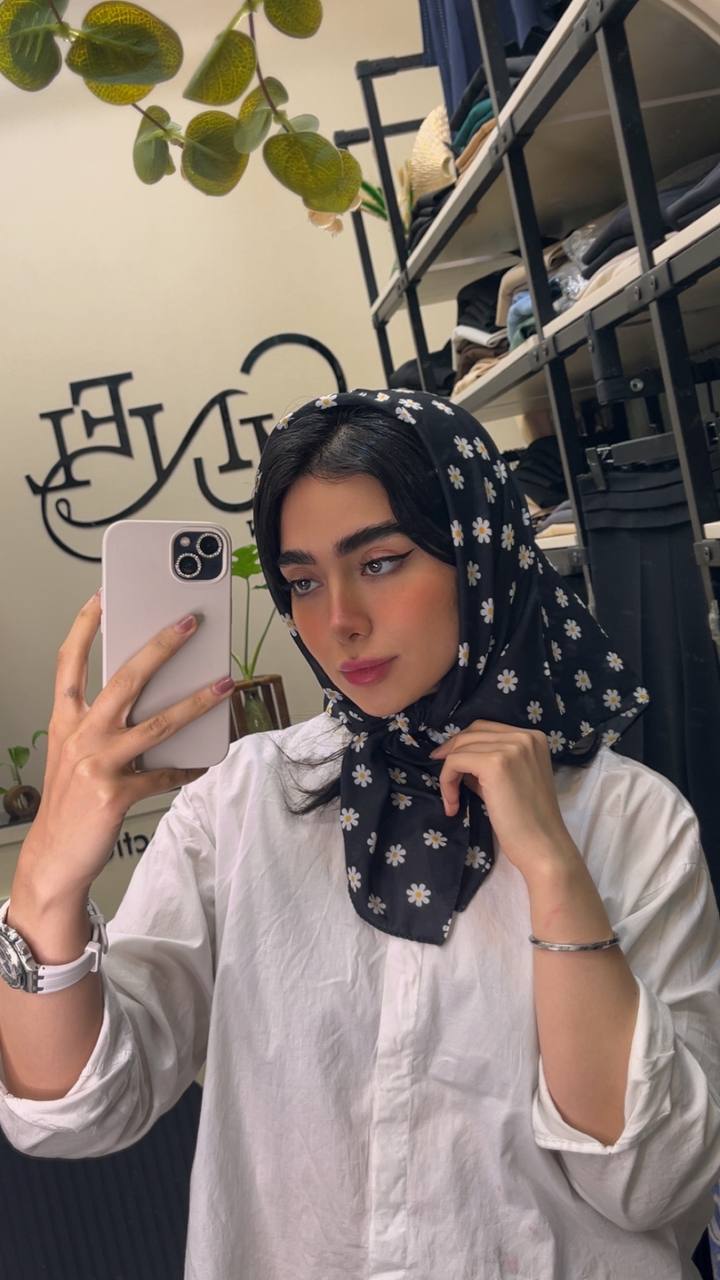 مینی اسکارف طرح بابونه بسته13رنگی کد mt46 (عمده)
