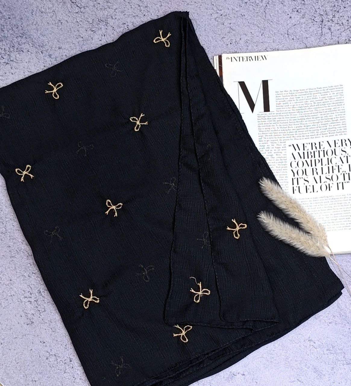 شال درختی گلدوزی پاپیون سری انتخابی کد sm69 (عمده)
