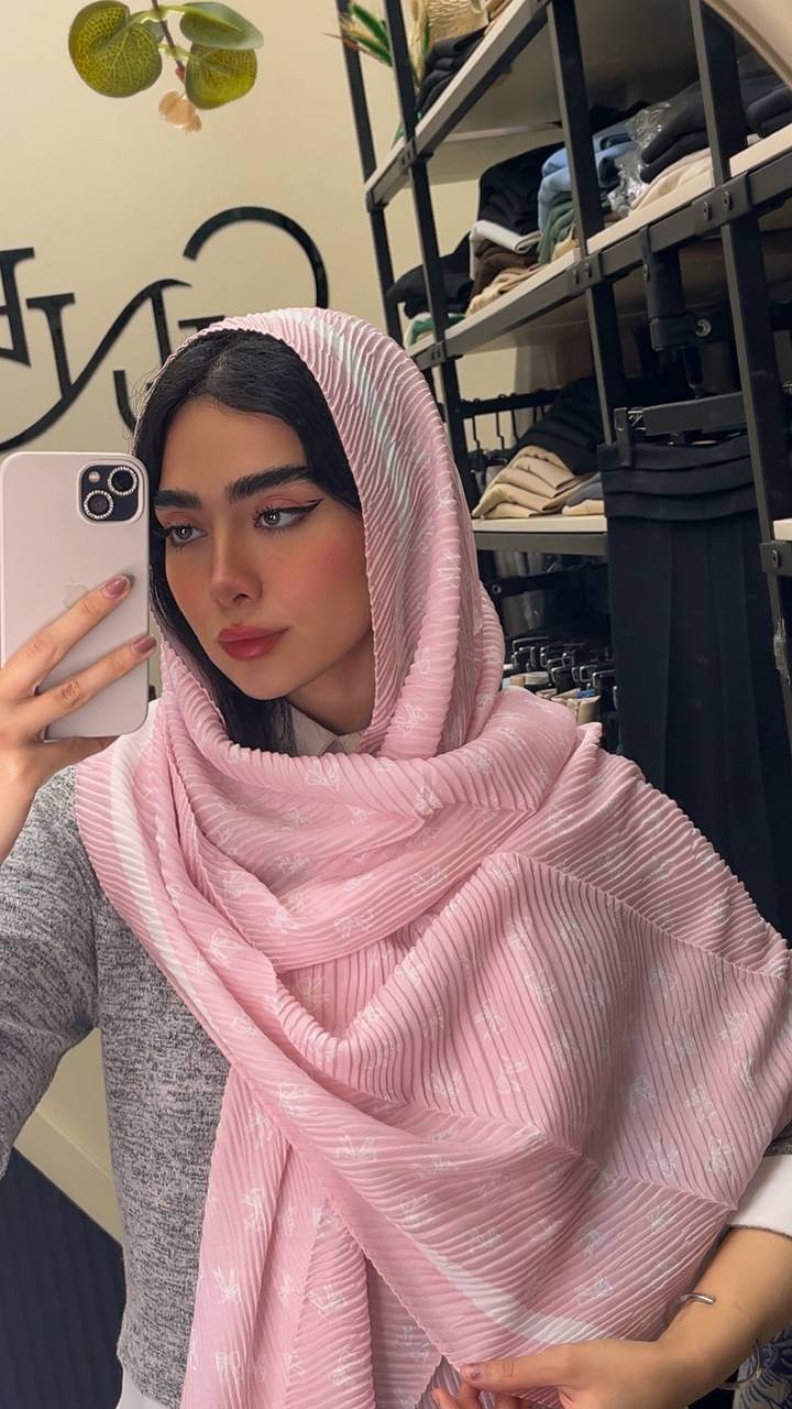 شال پلیسه پک صورتی بسته10طرحی کد sp57 (عمده)
