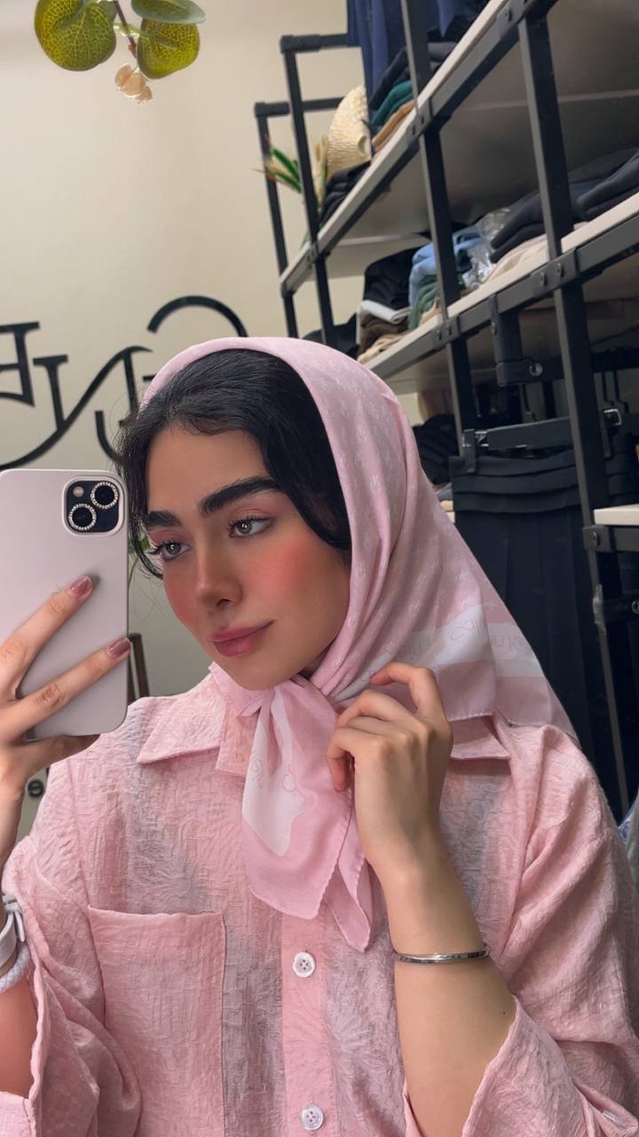 مینی اسکارف چاپی پک صورتی بسته10طرحی کد mt47 (عمده)
