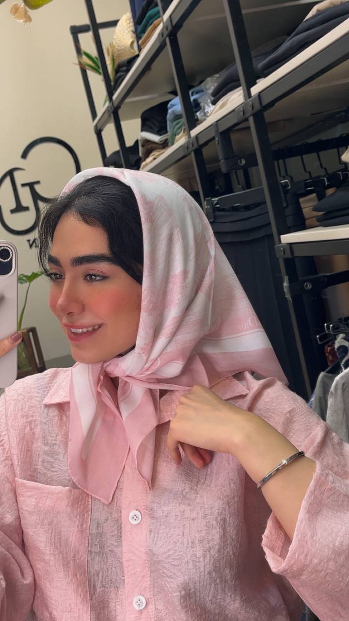 مینی اسکارف چاپی پک صورتی بسته10طرحی کد mt47 (عمده)
