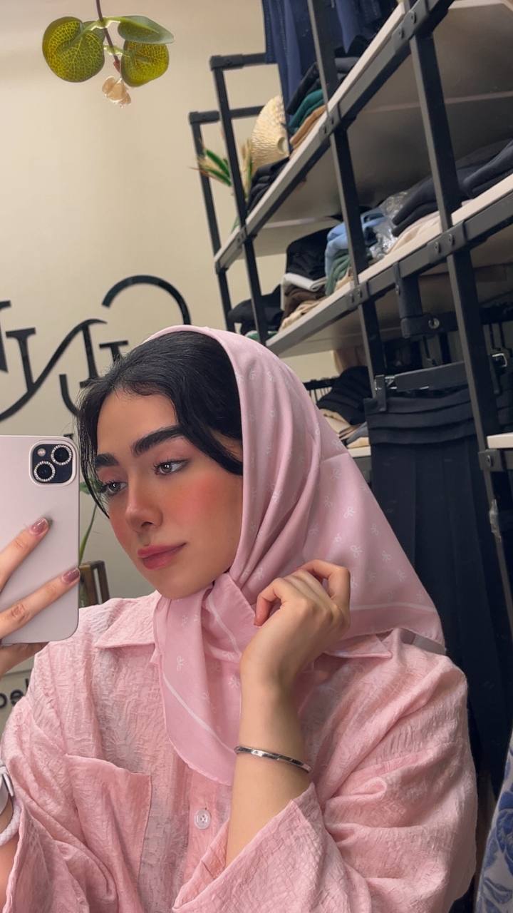 مینی اسکارف چاپی پک صورتی بسته10طرحی کد mt47 (عمده)
