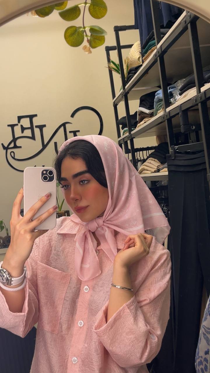 مینی اسکارف چاپی پک صورتی بسته10طرحی کد mt47 (عمده)
