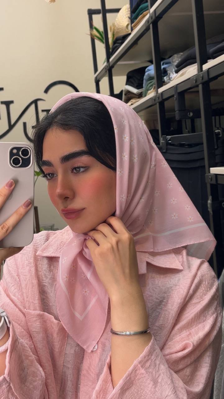 مینی اسکارف چاپی پک صورتی بسته10طرحی کد mt47 (عمده)
